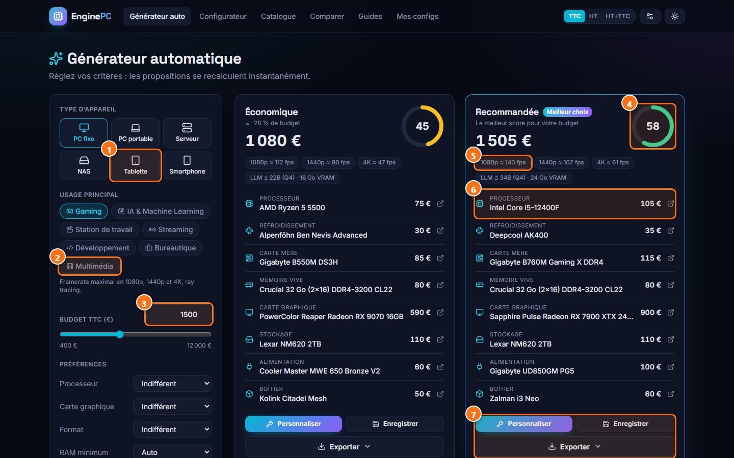 EnginePC : Le générateur automatique