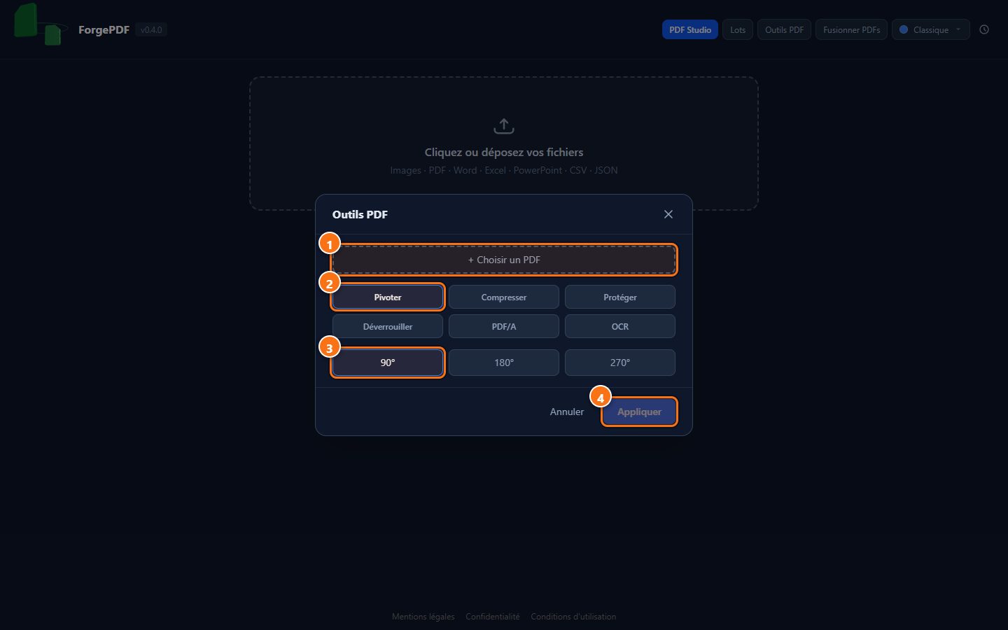 ForgePDF : Les outils rapides