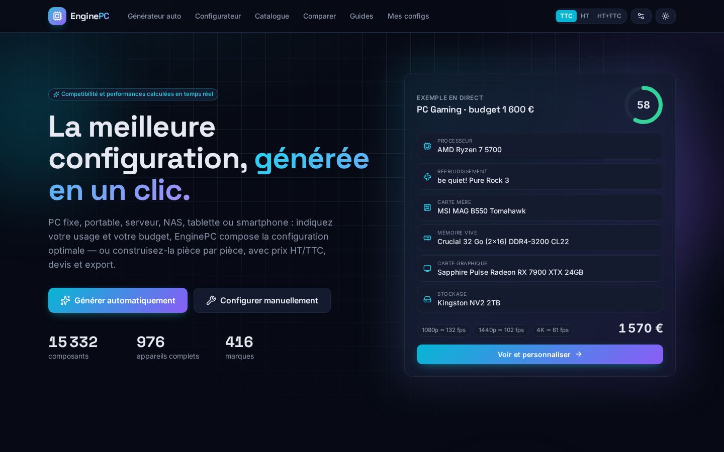 EnginePC sur ordinateur